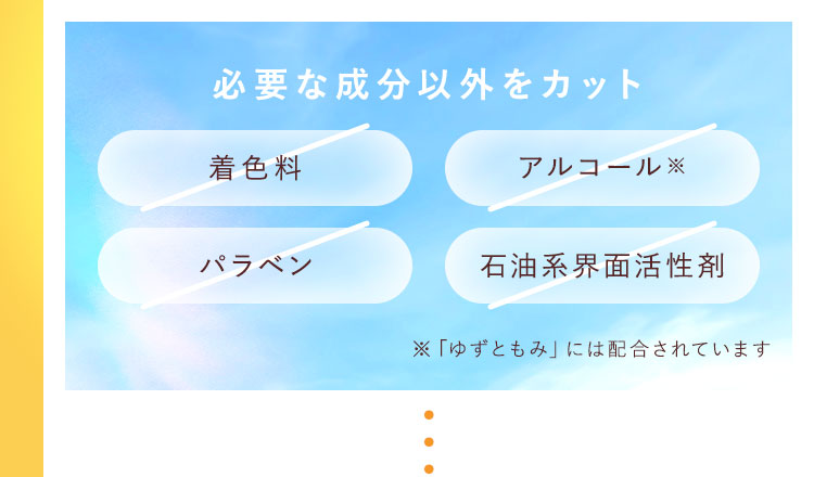 必要な成分以外をカット