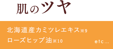 肌のツヤ