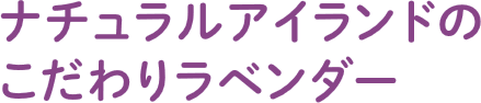 ナチュラルアイランドのこだわりラベンダー