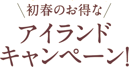 初春のお得なアイランドキャンペーン！