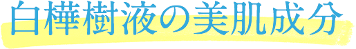 白樺樹液の美肌成分