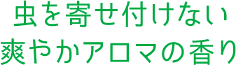 虫を寄せ付けない爽やかアロマの香り