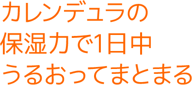 カレンデュラの保湿力で1日中うるおってまとまる