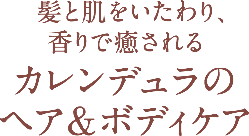 髪と肌をいたわり、香りで癒される カレンデュラのヘア&ボディケア