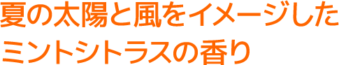 夏の太陽と風をイメージしたミントシトラスの香り