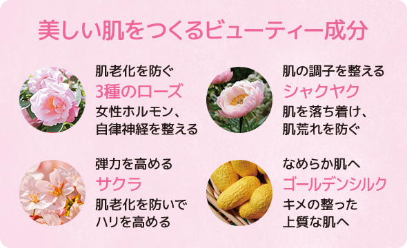 美しい肌をつくるビューティー成分