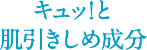 キュッ！と肌引きしめ成分