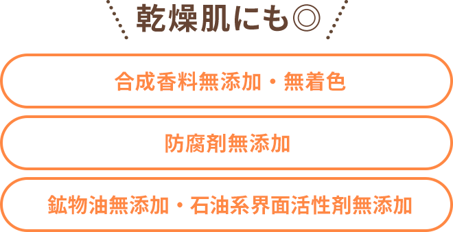 乾燥肌にも◎