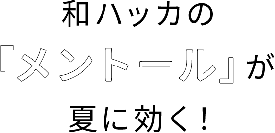 和ハッカの「メントール」が夏に効く！