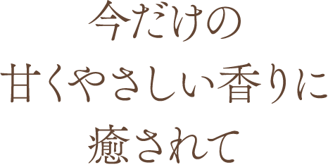 今だけの甘くやさしい香りに癒されて