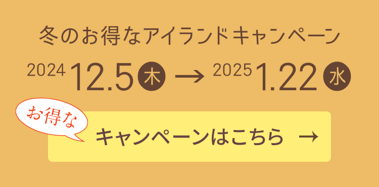 冬のお得なアイランドキャンペーン