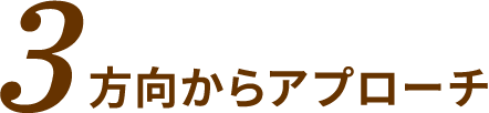 3方向からのアプローチ