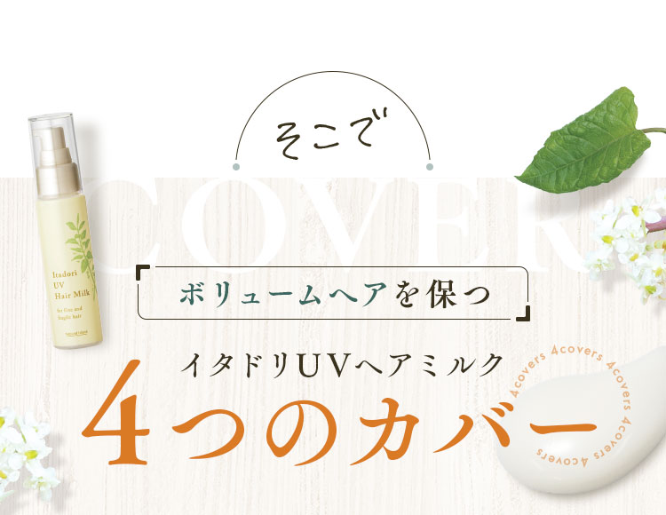 イタドリUVヘアミルク4つのカバー