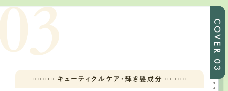 キューティクルケア・輝き髪成分