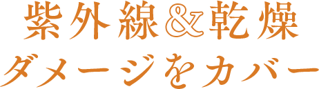 紫外線乾燥ダメージをカバー