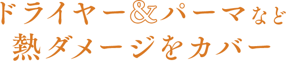ドライヤーパーマなど熱ダメージをカバー
